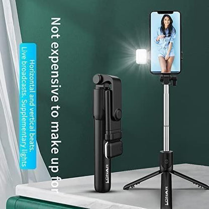 Extendable Flash 3-in-1 Selfie Stick Tripod with Bluetooth Remote - Vistora